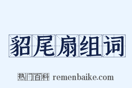 貂尾扇组词是什么意思的图片